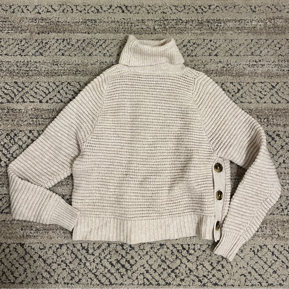 Madewell Side Button Turtle Neck Sweater